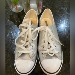 Silver Converse All Star sneakers